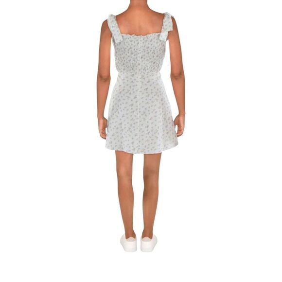 70/21 Floral Mini Dress with Bow Straps Size L - Picture 10 of 16